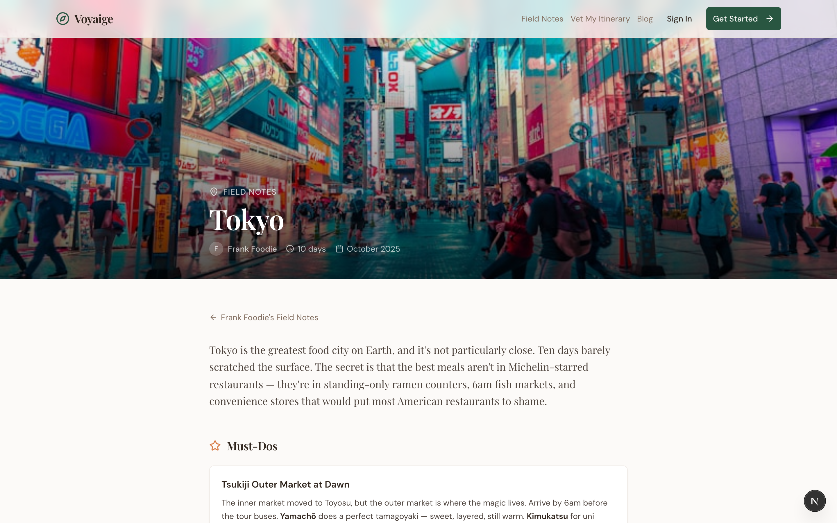 Field Notes: deep-dive into Tokyo with tips, photos, and local insights